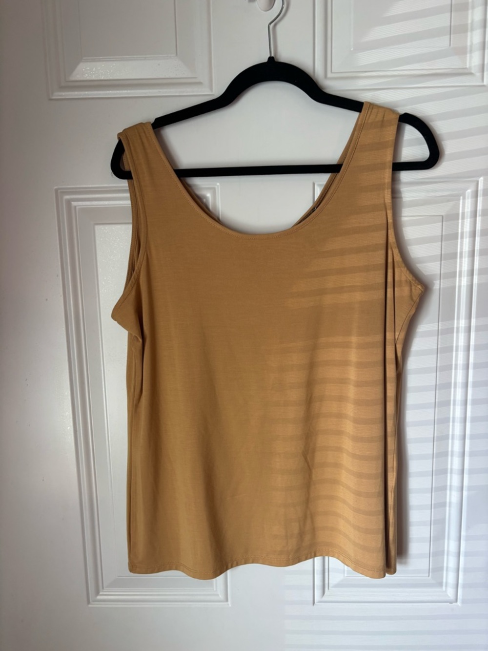CHARLIE B Camel Scoop Neck Tank Top